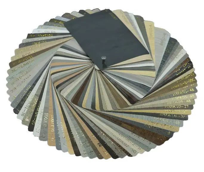 Vacume Press Wood Grain Pvc Heat Shrink Film